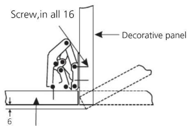 Screw, in all 16 Decorative panel 6
