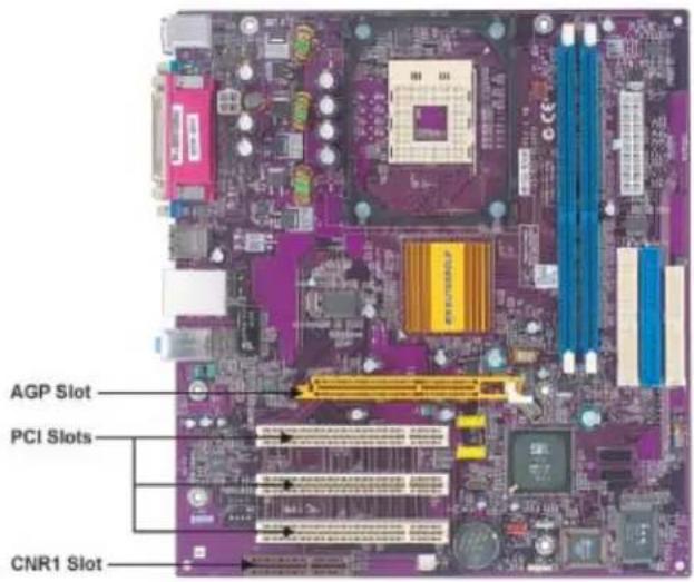 AGP Slot PCI Slots CNR1 Slot
