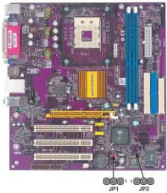 Close-up of a purple computer motherboard with visible slots, chips, and connectors (no readable text or symbols)