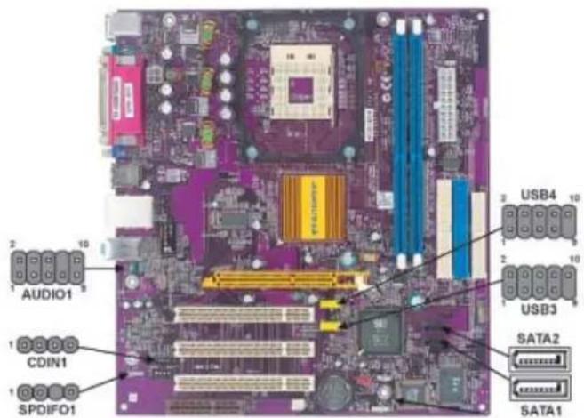 AUDIO1 CDIN1 SPDIFO1 USB4 USB3 SATA2 SATA1