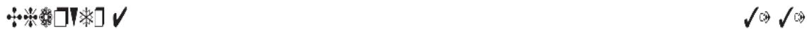 Image containing a sequence of symbols and checkmarks, possibly indicating status or action buttons.