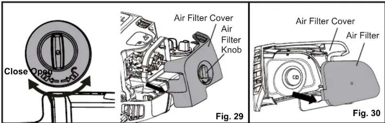 LawnMaster NPTGSS2617A - CLEANING THE AIR FILTER (See Figs. 29-32) - 1
