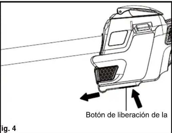 LawnMaster NPTGSS2617A - Extracción de la batería: - 2