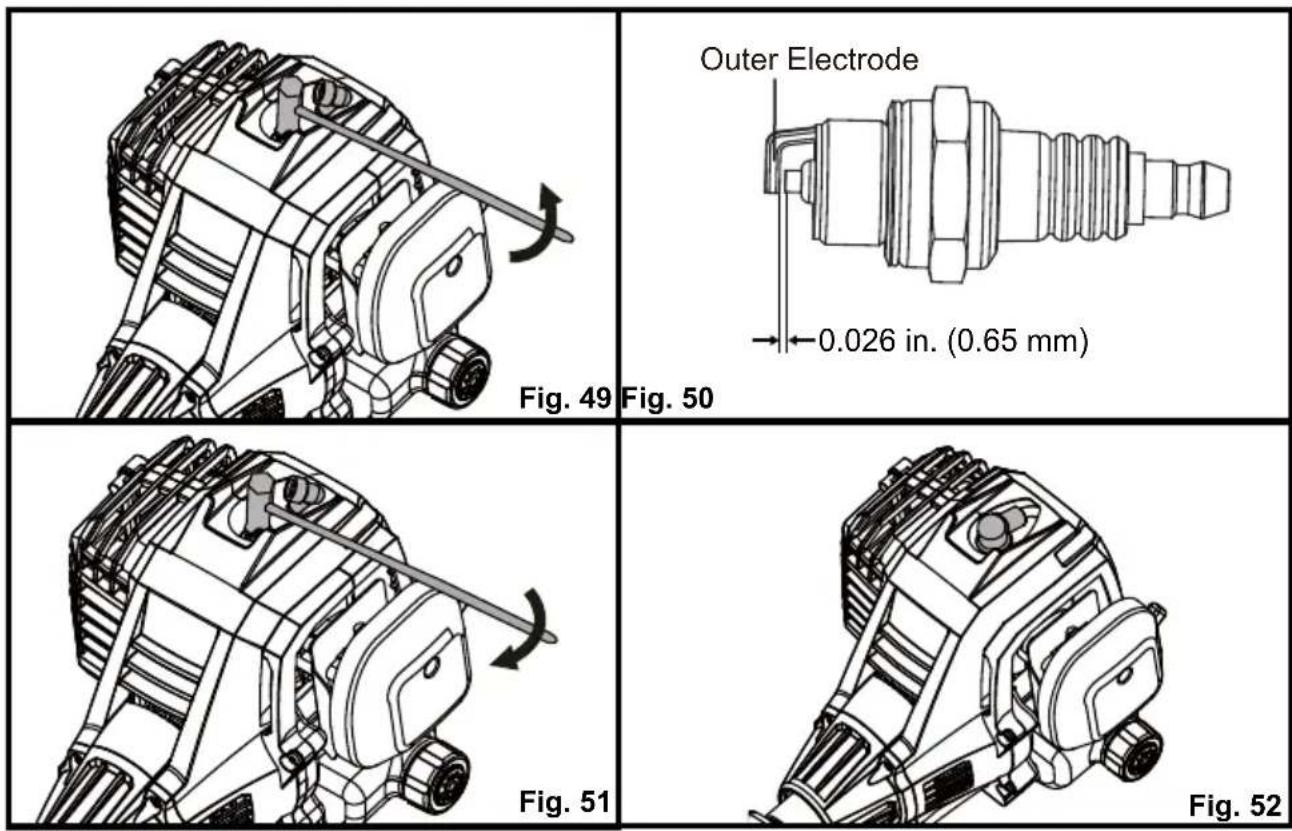 LawnMaster NPTGSP2517A - SPARK PLUG REPLACEMENT (See Figs. 49-52) - 1
