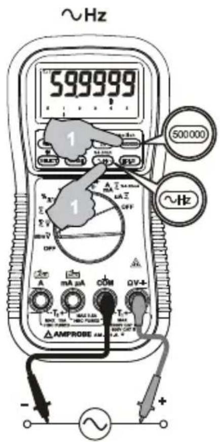 Amprobe AM-160-A - AC Voltage, DC Voltage, DC+AC Voltage, & \~ Hz Line Level Frequency - 6