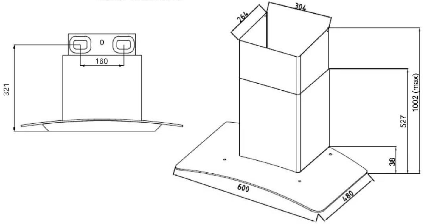 Technika FHEE22A9S-5 - Fixing the Decorative Telescopic Flue - 10