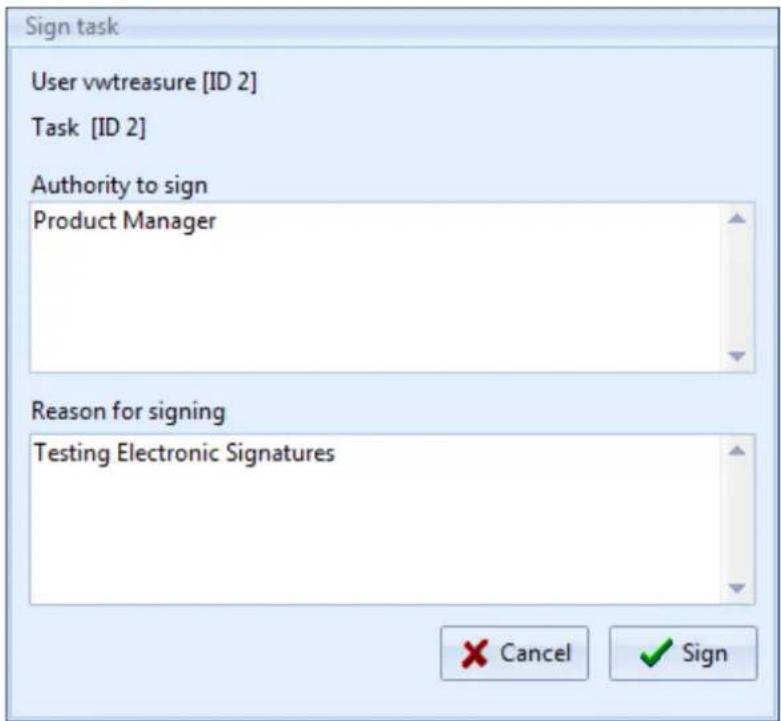 Comark EVTCRU - Signing Tasks - EVSW PRO Only - 2