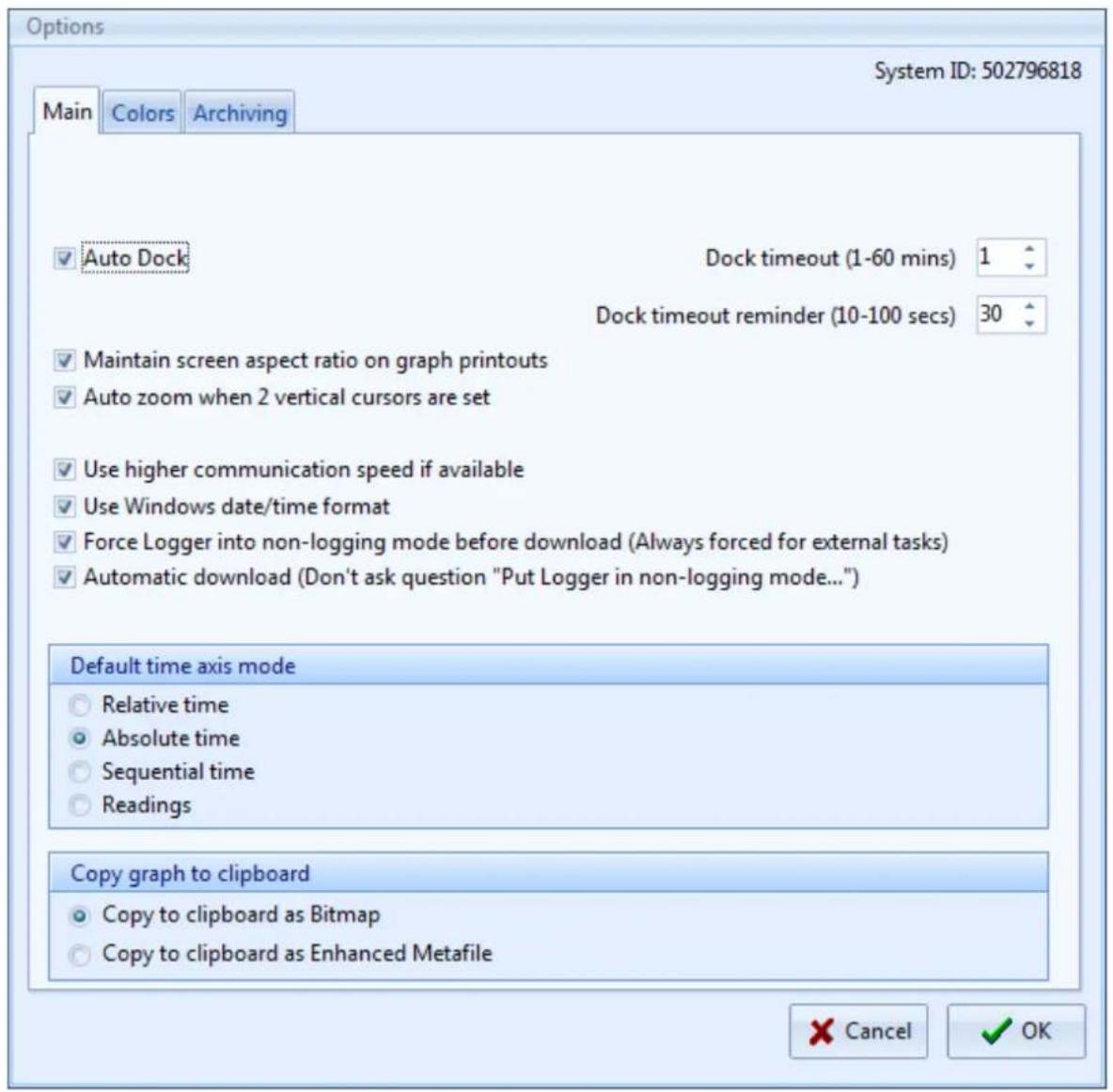 Comark EVTCRU - Software - Setup Options - 1