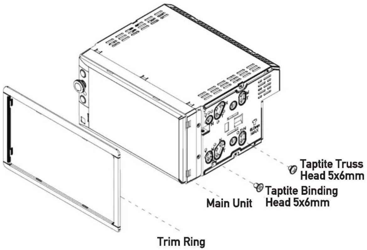 TAPTITE TRUSS Head 5x6mm TAPTITE BINDING Head 5x6mm Main Unit Trim Ring