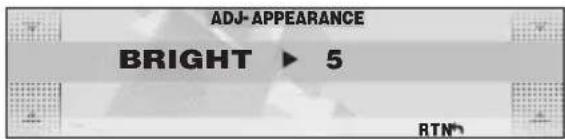 ADJ- APPEARANCE BRIGHT ▶ 5 RTN°