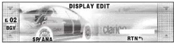 DISPLAY EDIT E 02 BGV SP/ANA CLARIC RTN