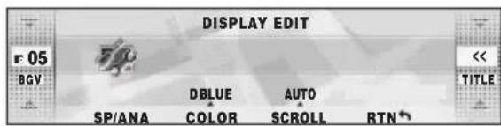 DISPLAY EDIT F 05 BGV DBLUE AUTO SP/ANA COLOR SCROLL RTN << TITLE