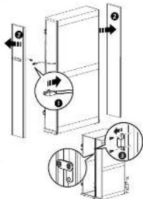 Technical diagram showing mechanical assembly with numbered components and directional arrows indicating motion or flow