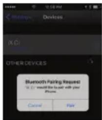 Bluetooth Pairing Request OK would like found with your iPhone. Cancel Pair