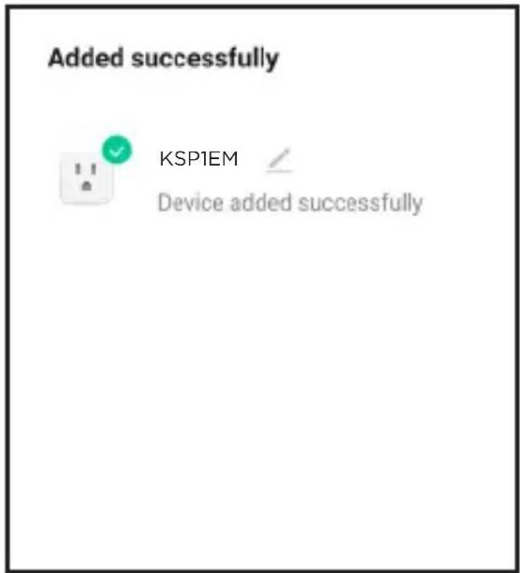 Added successfully KSP1EM Device added successfully