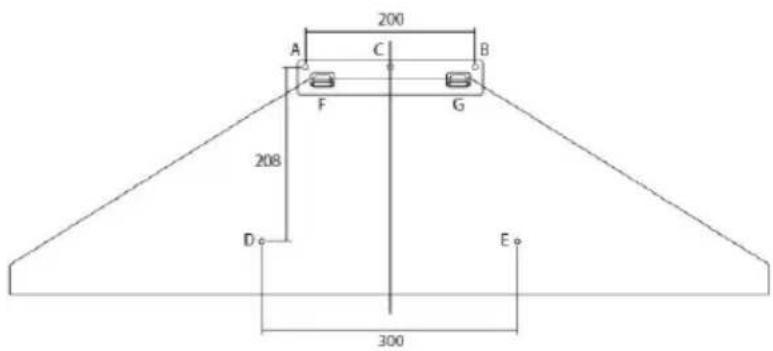200 A C B F G 208 D E 300