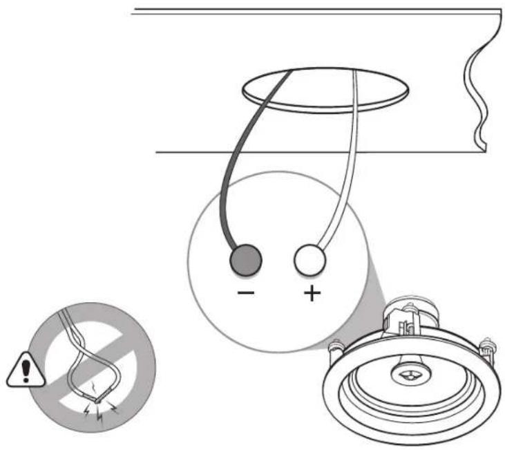 Diagram illustrating electrical safety warning with a bulb, warning symbol, and circuit breaker components