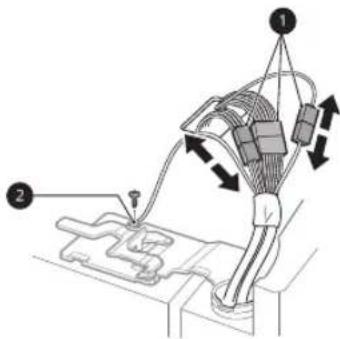 Diagram illustrating a medical or surgical procedure with labeled components and directional arrows indicating movement or force.