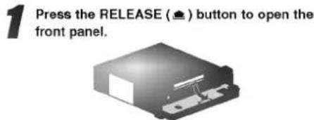 1 Press the RELEASE ( ≈ ) button to open the front panel.