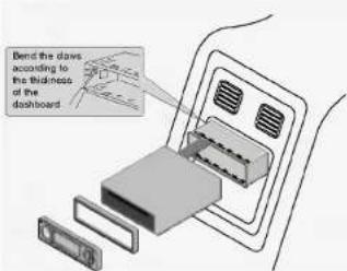 Bend the down according to the thickness of the dishboard