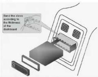 Bend the clamps according to the thickness of the dashboard