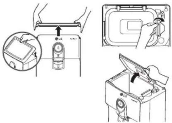 Diagram showing three steps of a device installation: adding a device to a control panel, adjusting the internal component, and finally adjusting the base panel.