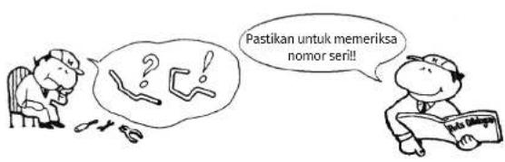 Pastikan untuk memeriksa nomor seri!! Papar