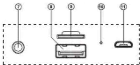 Diagram showing labeled components of a refrigerator with numbered parts and a timer icon
