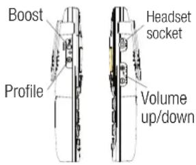 Boost Profile Headset socket Volume up/down