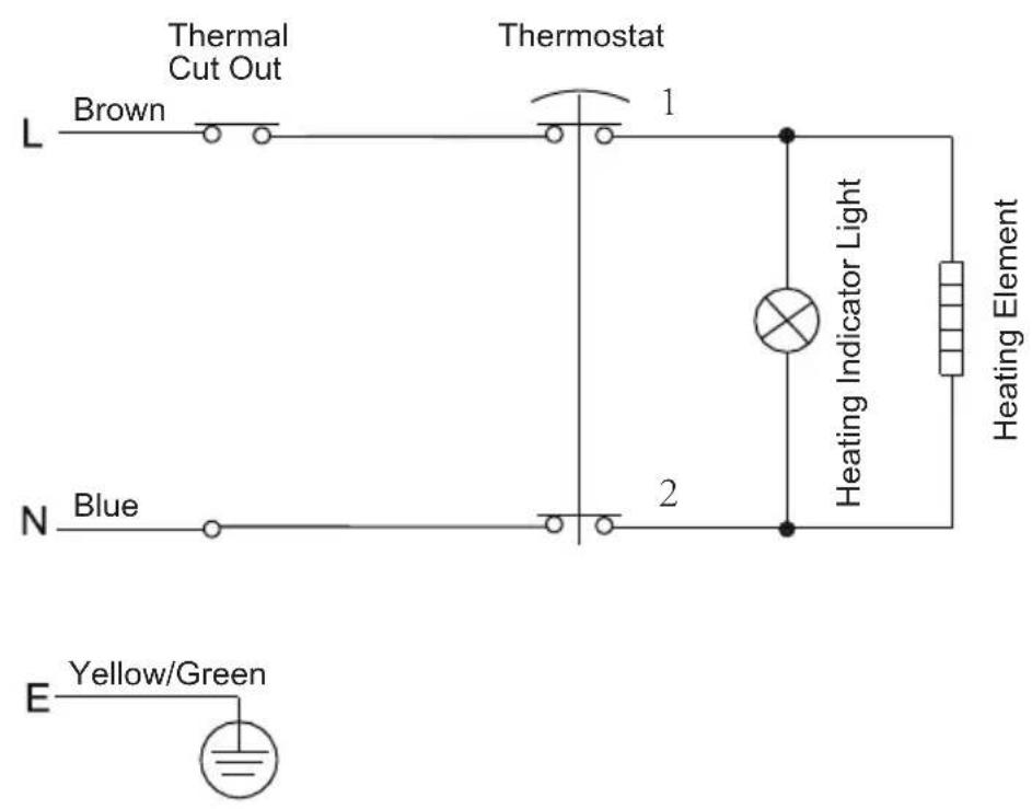 MIDEA D50-15FA2 - Internal Wire Diagram - 1