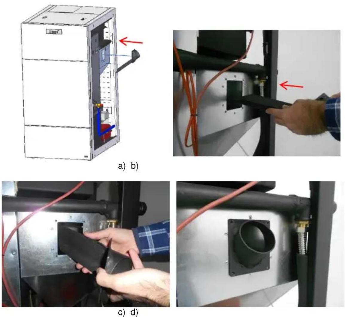 Baxi CBP Matic 18 - Instalação do silo à direita da caldeira - 3