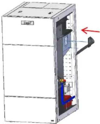 Baxi CBP Matic 18 - Installing the storage unit on the right side of the boiler - 4