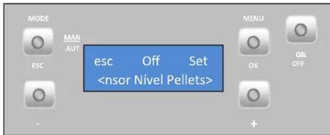 MODE MAN AUT ESC esc Off Set MENU OK ON OFF +