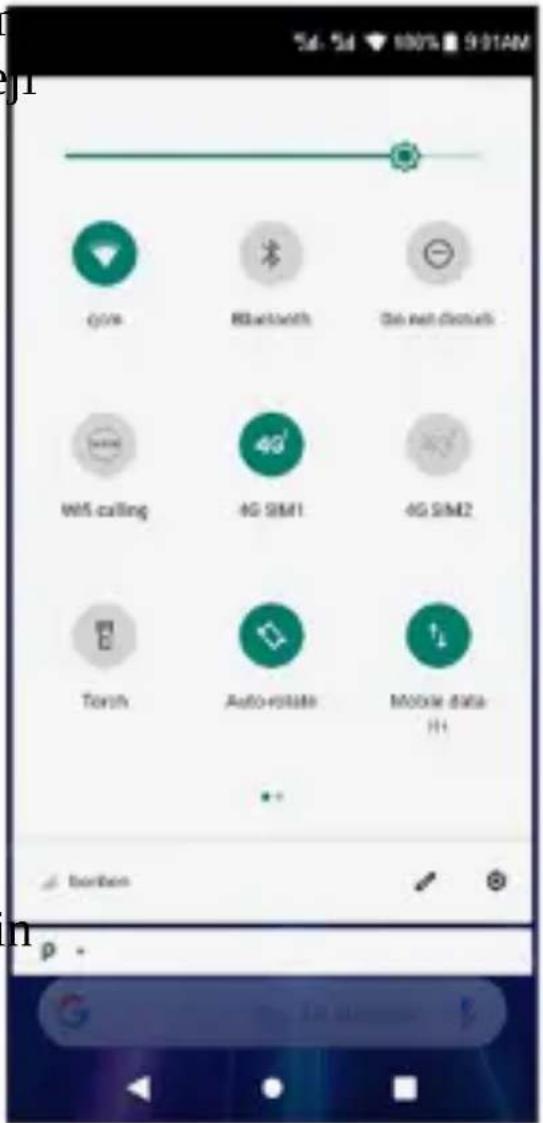 OK Bluetooth Dis not disout WIS calling 4G SIM1 4G SIM2 Torch Auto-volable Mobile data H1 Isorban p -