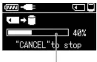 "CANCEL" to stop
