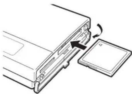SONY HDPS-M10 - Inserting the CompactFlash card - 1