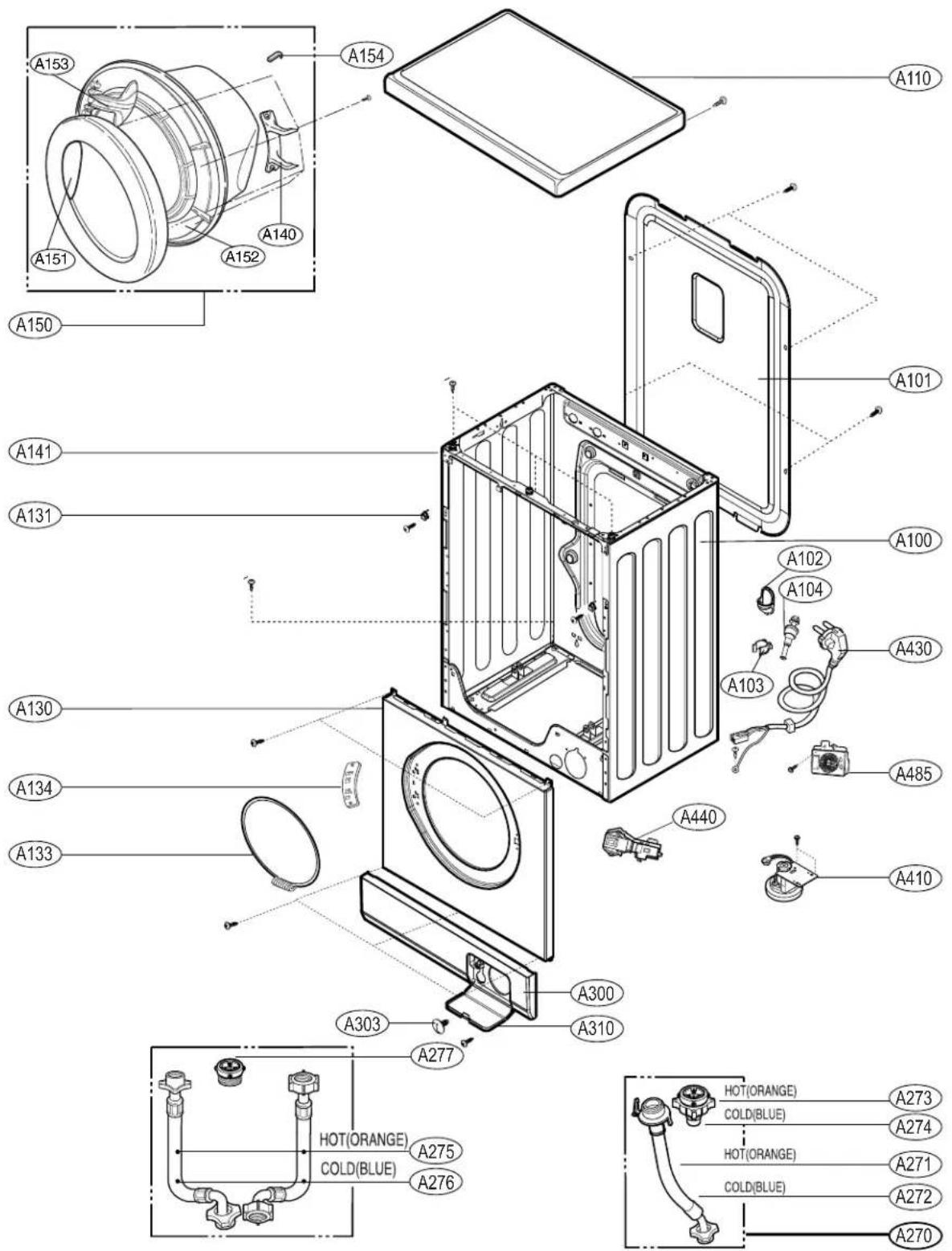 LG WD-10490SV - WHEN FOREIGN MATERIAL IS STUCK BETWEEN DRUM AND TUB - 2