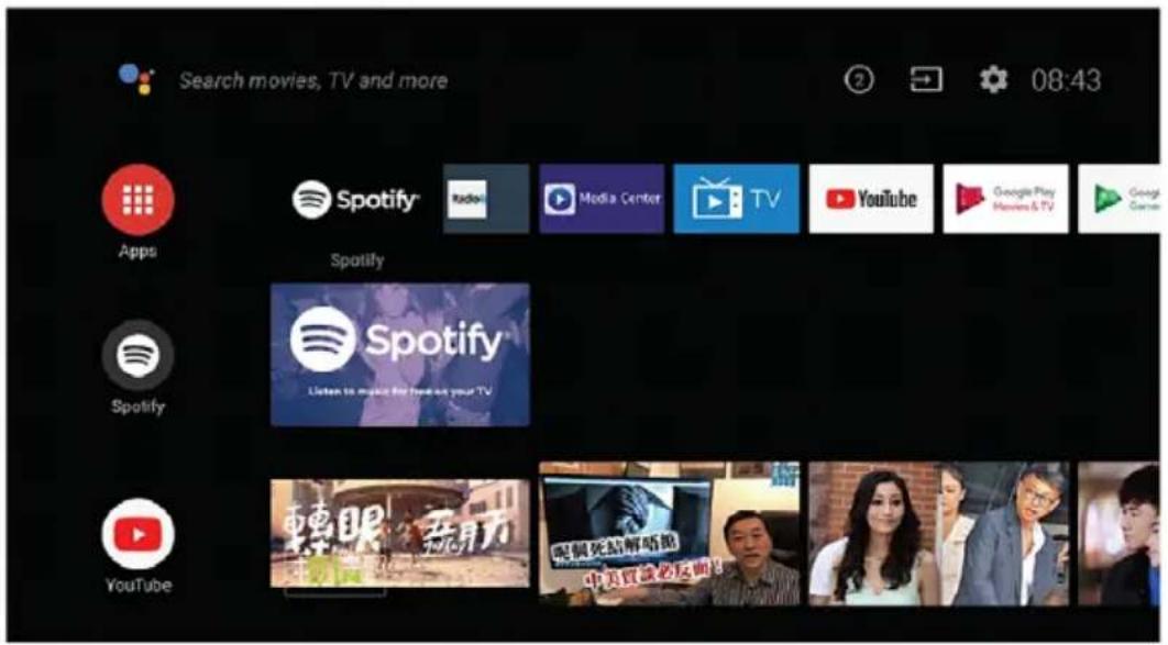 Search movies, TV and more 08:43 Apps Spotify Radio Media Center TV YouTube Google Play Movies & TV Google Games Spotify Listen to music for read on your TV Spotify YouTube 轉眼 弄月方 控制死脑解婚館 中美買賣必反面社