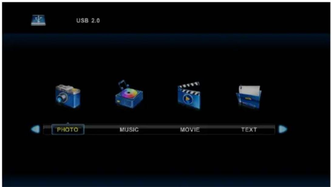 USB 2.0 PHOTO MUSIC MOVE TEXT