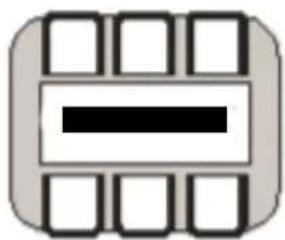 Simple icon of a grid with a horizontal bar inside, no text or symbols present.