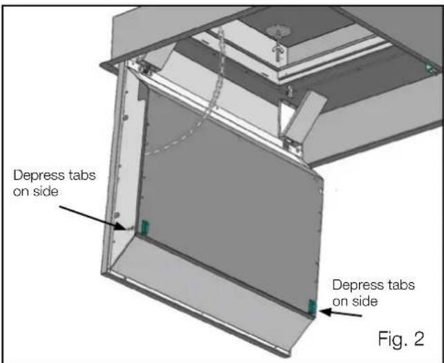 Depress tabs on side Depress tabs on side Fig. 2