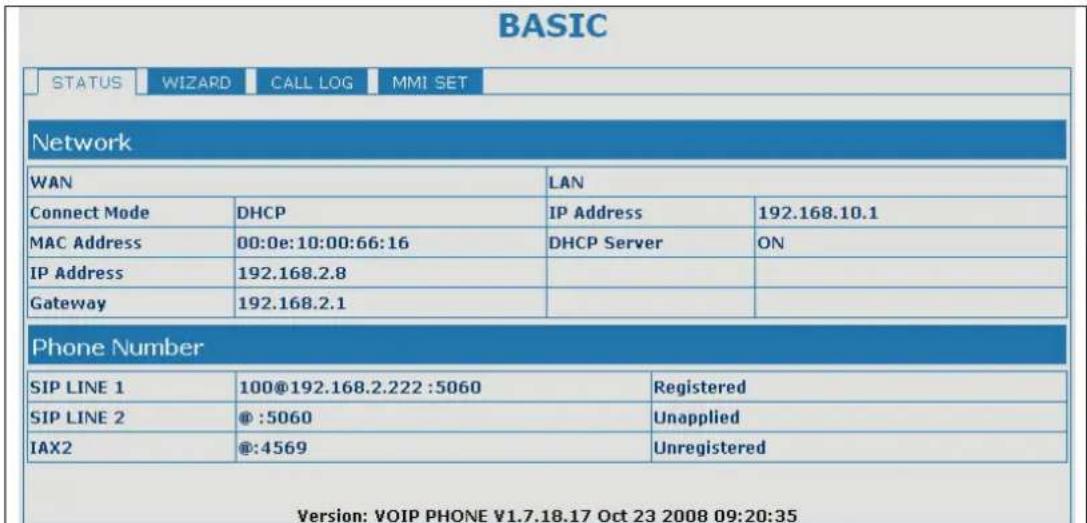 Fanvil BW210P - Status - 1