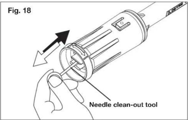 Fig. 18 Needle clean-out tool