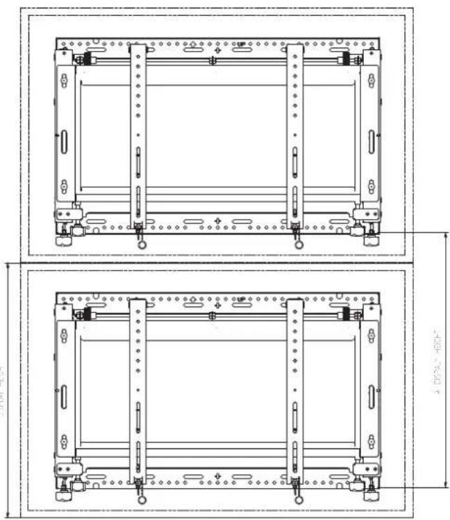 Edbak VWPOP65-P - MULTIPLE DISPLAY ASSEMBLY - WITHOUT SPACERS - 2