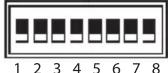 CRUX SWRHK-65P - DIP SWITCH SETTINGS: - 1
