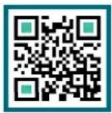 QR code image with green color in the center, enclosed in a teal border