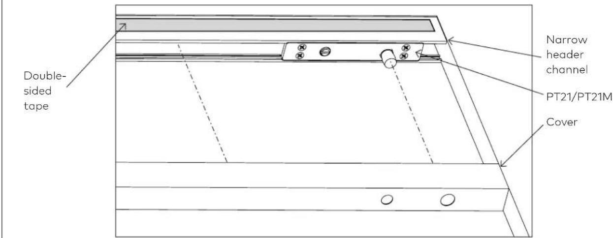 Double-sided tape Narrow header channel PT21/PT21M Cover