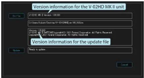 Version information for the V-02HD MK II unit V-02HD MK II Version: 100.000 G:\Users\Ratian\Desktop/V-02HD MK Ver 100.000.htm Version: 100.000 V-02HD MK II Software Copyright © 2021 Based Corporation All Rights Reserved Copyright © 2021 Based Corporation All Rights Reserved. Version information for the update file Update: Ready to update... Cancel
