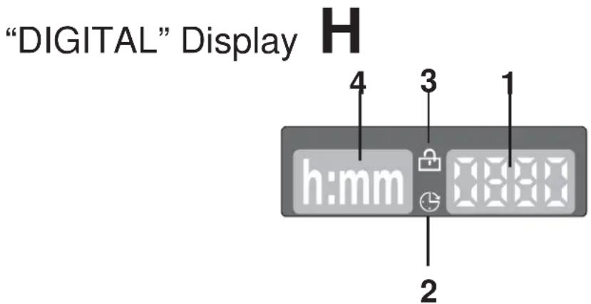 "DIGITAL" Display H 4 3 1 h:mm 2