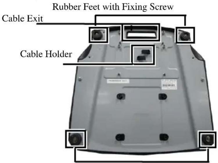 Rubber Feet with Fixing Screw Cable Exit Cable Holder